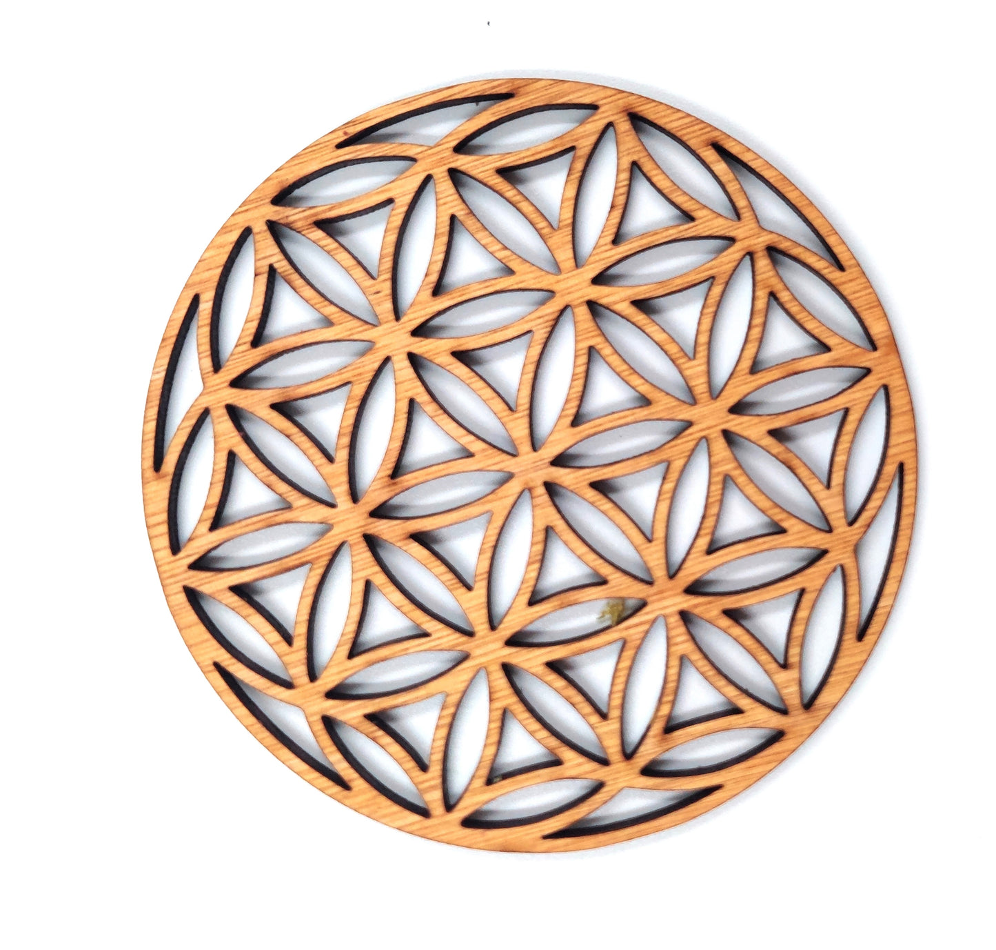 Houten geometrische onderzetters - Design onderzetters hout - Trendy houten onderzetters - Design-houten tafelaccessoires