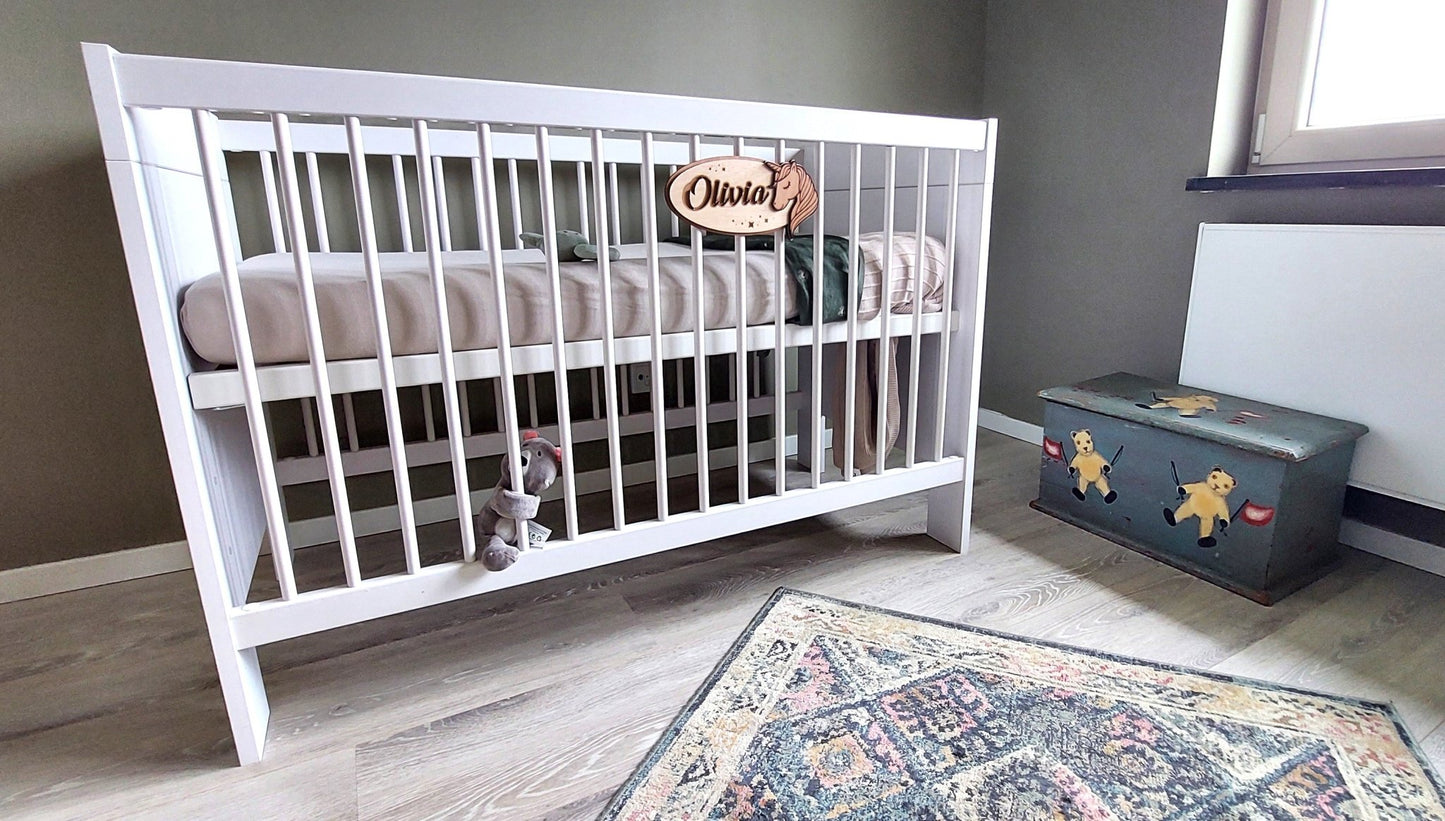 Houten Naambordje - Unicorn - Vilewoods