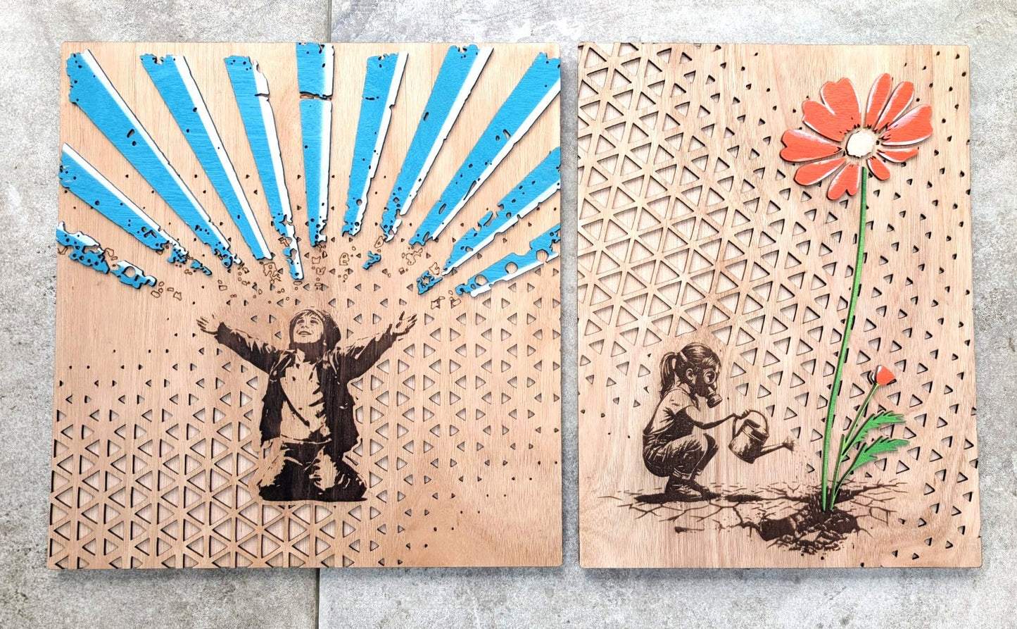 Gelaagde wallart: Nourish & Hope Remains - Vilewoods