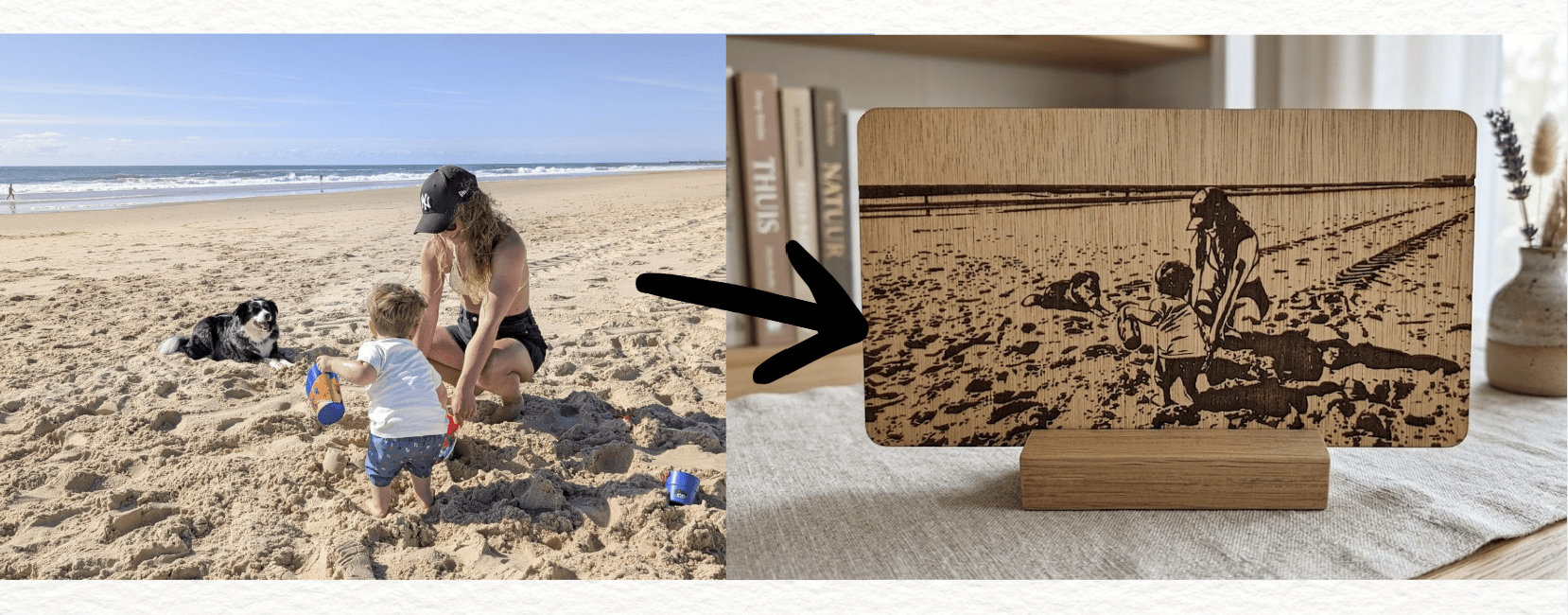 Gepersonaliseerde Foto op Hout (Stencil Art) - Vilewoods
