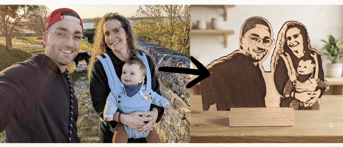 Gepersonaliseerde Foto op Hout (Stencil Art) - Vilewoods