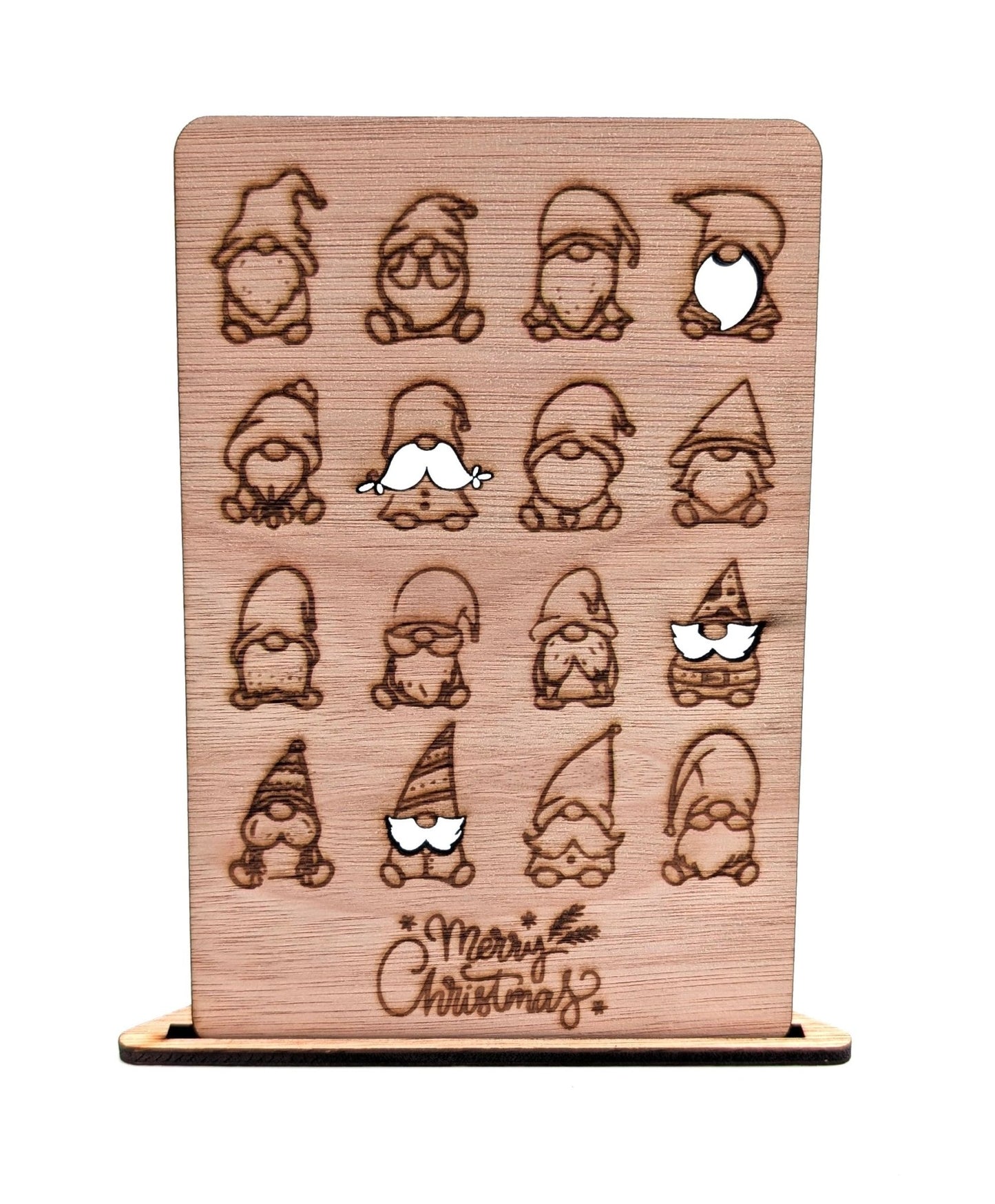 Houten Kerstkaart - Kleine Kerstmannetjes - Vilewoods