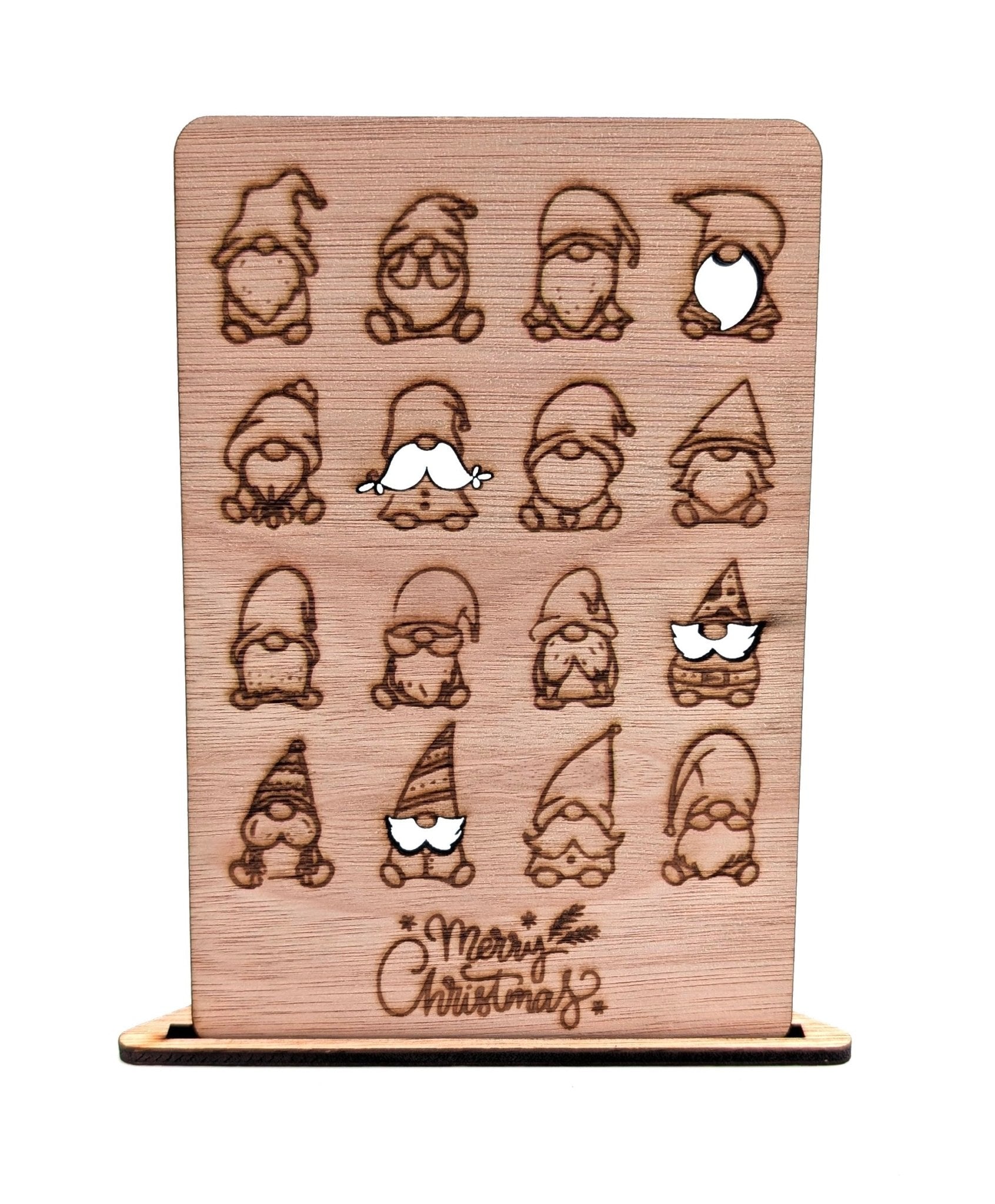 Houten Kerstkaart - Kleine Kerstmannetjes - Vilewoods