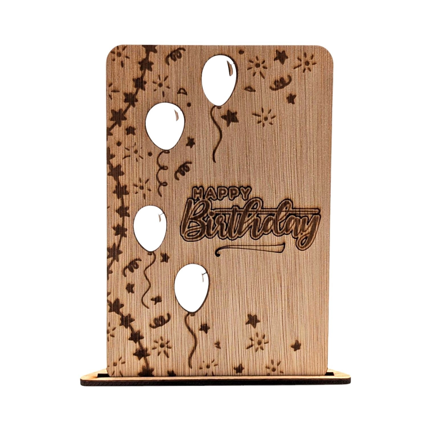 Houten Verjaardagskaart - Happy Birthday - Vilewoods