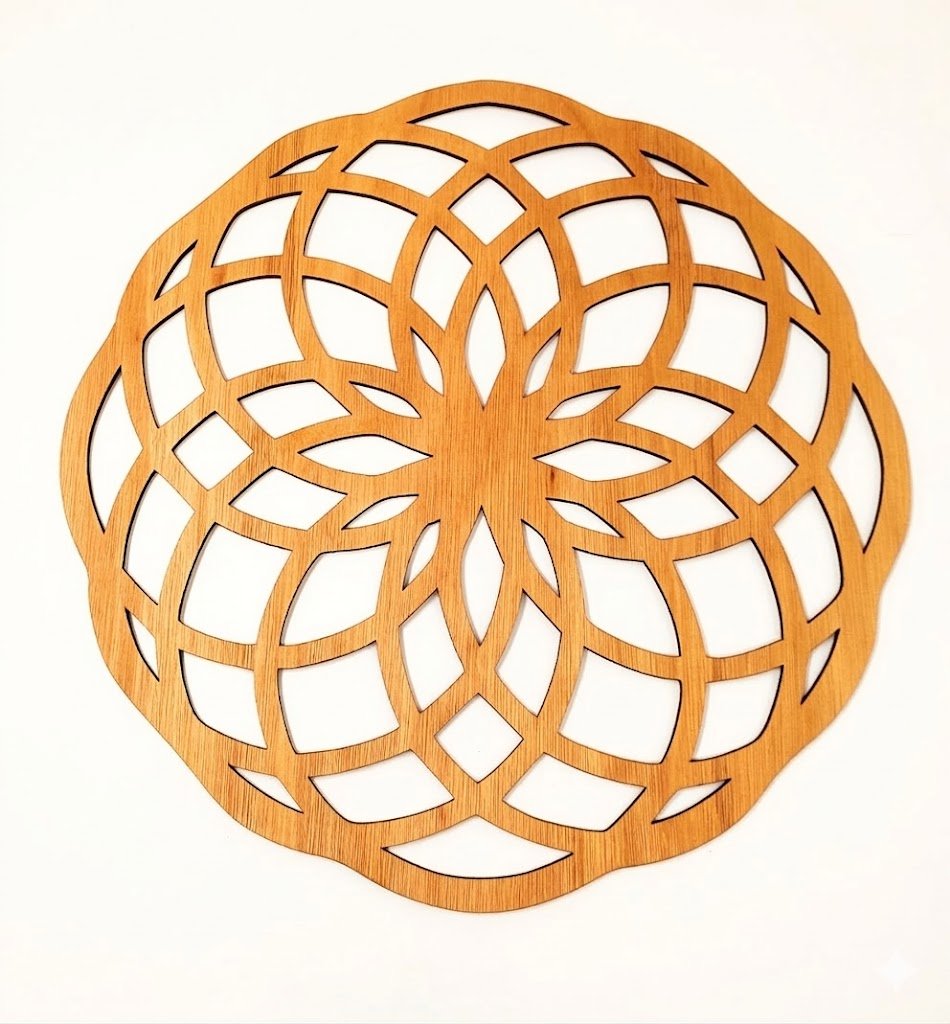 Set van 6 Houten Placemats – Geometrische Collectie (3 designs) - Vilewoods